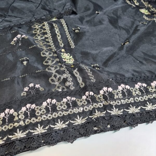 Partywear organza dress fabric collection with dupatta A-0021 - Image 5